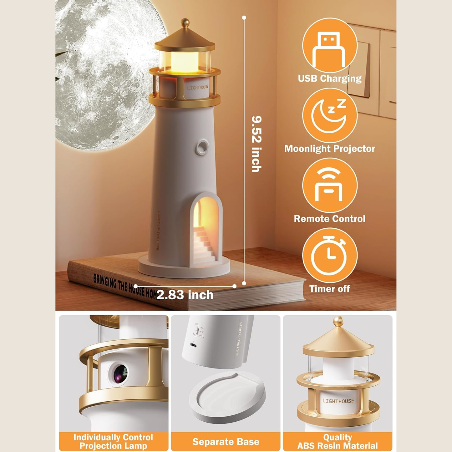 Lampara de Noche Decorativa Recargable